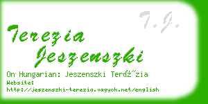 terezia jeszenszki business card